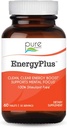 Energi Plus af Pure Essence - Koffein fri, Alle naturlige urteenergi og fokus supplement - Glat, Ingen Jitters No Crash - 60 tabletter