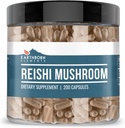 Earthborn Elements Reishi Mushroom 200 Kapsler, Pure & Ufortyndet, Ingen tilsætningsstoffer