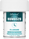 Ebanel 5% Lidocain Numbing Cream, Smerte Relief Burn Itch Numb Cream, Maksimal styrke Tematisk anæstesi med Allantoin, E-vitamin til lokale og anorektale anvendelser, Hæmoroid Behandling, 1.35 Oz