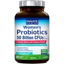 Innate Vitality Probiotika for kvinder, 50 Millioner CFU 'er, 17 Proven Strops, 60 Veggie Caps, Formuleret med Prebiotika og Cranberry Extract, Non- GMO, Understøtter vaginal, fordøjelsessygdomme og immunforsvar