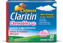Claritin 24 timers Allergi Chewables for Kids, Non Drowsy Allergy Relief, 30 Greve