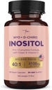 QSTA Myo- Inositol & D- Chiro Inositol Supplement for kvinder 4100mg (40: 1 Ratio) - 9 - in-1 Hormonal & Metabolic Support med folat, vitamin B6, B12, D3, zink & chrom