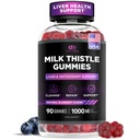 EFFEKTIV NUTRA Milk Thistle Gummies Measures 124; Sugar- Free Milk Thistle Extract 1000mg for Lever Detox & Antioxidant Support Measures 124; Vegan, Gluten- Free Measures 124; 45-Day Supply, Natural Berry Flavor, Made in USA (90 Count)