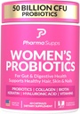 Advanced Women 's Probiotics for Gut Health med hår, hud, og negle Vitaminer Support - 50 Millioner CFU w / Collagen, Biotin & Keratin - Probiotisk supplement til fordøjelse og bloating Relief.