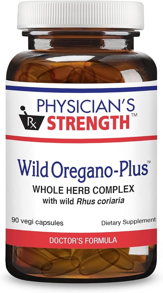 Lægens styrke Wild Oregano- Plus - 90 kapsler - Understøtter sund immunsystem, fordøjelse & knogler og joints - Non-GMO - 90 Servering