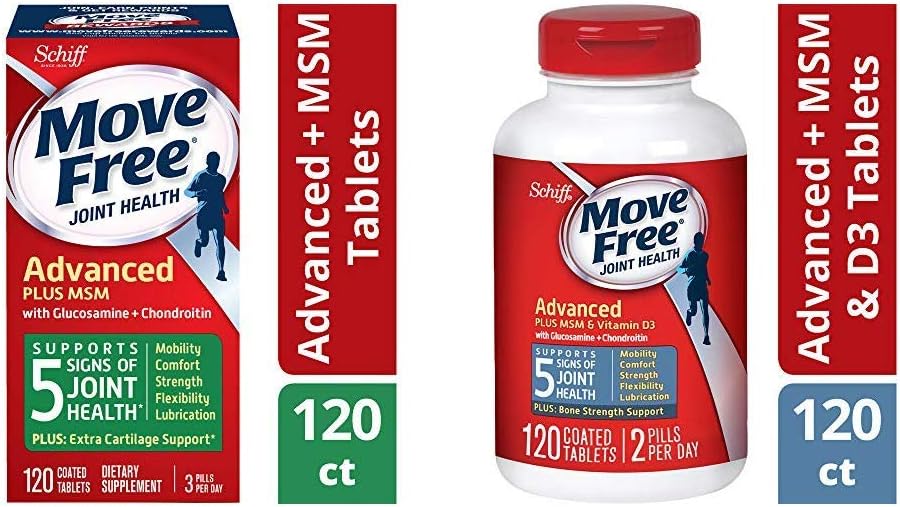Flyt Free Glucosamin & Chondroiton Plus MSM Advanced Joint Health Supplement Tablets (120) and Comfort and Glucosamin and Chondroitin Plus MSM & D3 Advanced Joint Health Supplement Tablets (120)