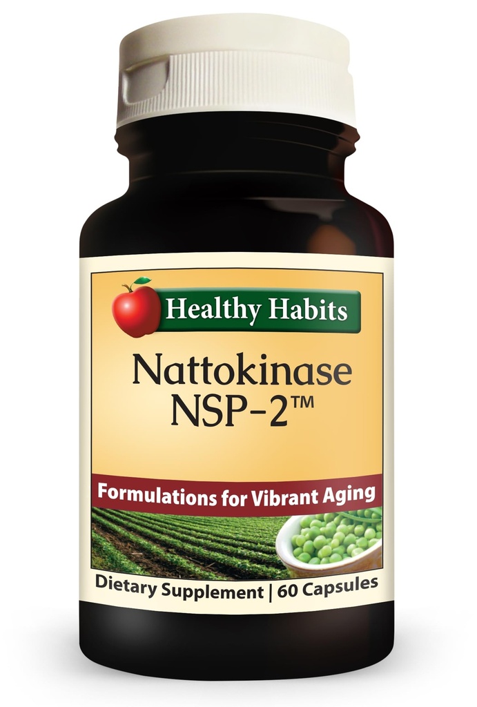 Sunde Vaner Nattokinase NSP2 høj potens Kardiovaskulær sundhed Supplement 60 Tælling