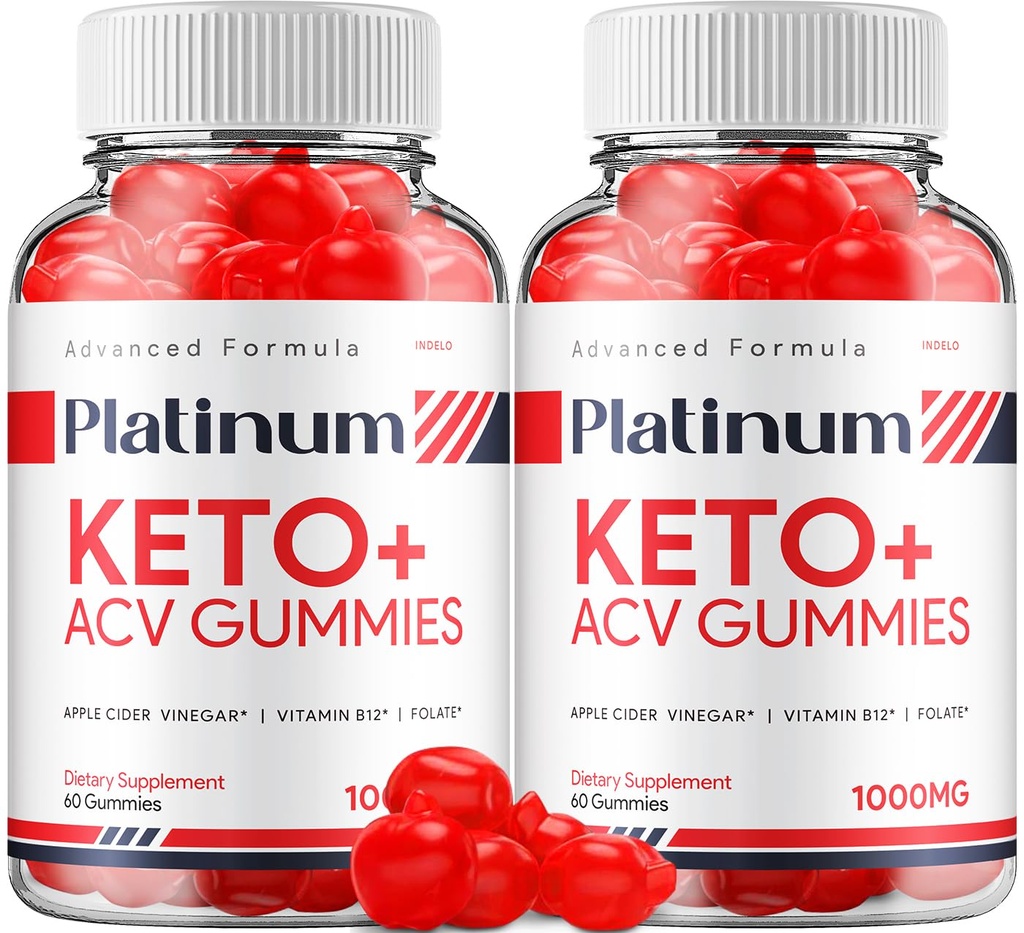 (2 Pack) Platinum Keto ACV Gummies - Advanced Formel Platinum Keto Plus ACV Gummies Apple Cider Vincipes Platinum ACV Gummies Kosttilskud Anmeldelser Mænd Kvinder (120 Gummies)