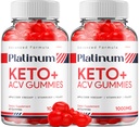 (2 Pack) Platinum Keto ACV Gummies - Advanced Formel Platinum Keto Plus ACV Gummies Apple Cider Vincipes Platinum ACV Gummies Kosttilskud Anmeldelser Mænd Kvinder (120 Gummies)