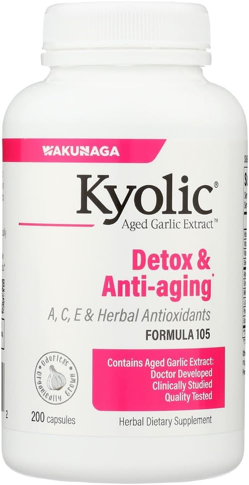 Kyolsk hvidløg Formel 105 Detox & Anti- Aging (200 kapsler)