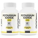 (2 Pack) Kalium Iodide kapsler 130mg dosis - 60 Servering - Thyroid Support & Defense - KI Kalium Jod Thyroid Support Vitaminer