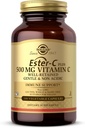Solgar Ester- C Plus 500 mg C-vitamin (Ascorbat Complex), 100 grøntsagskapsler - Genatle & Nonacid - Antioxidant & Immunsupport - Ikke GMO, Vegan, Gluten Free, Kosher - 100 Servere