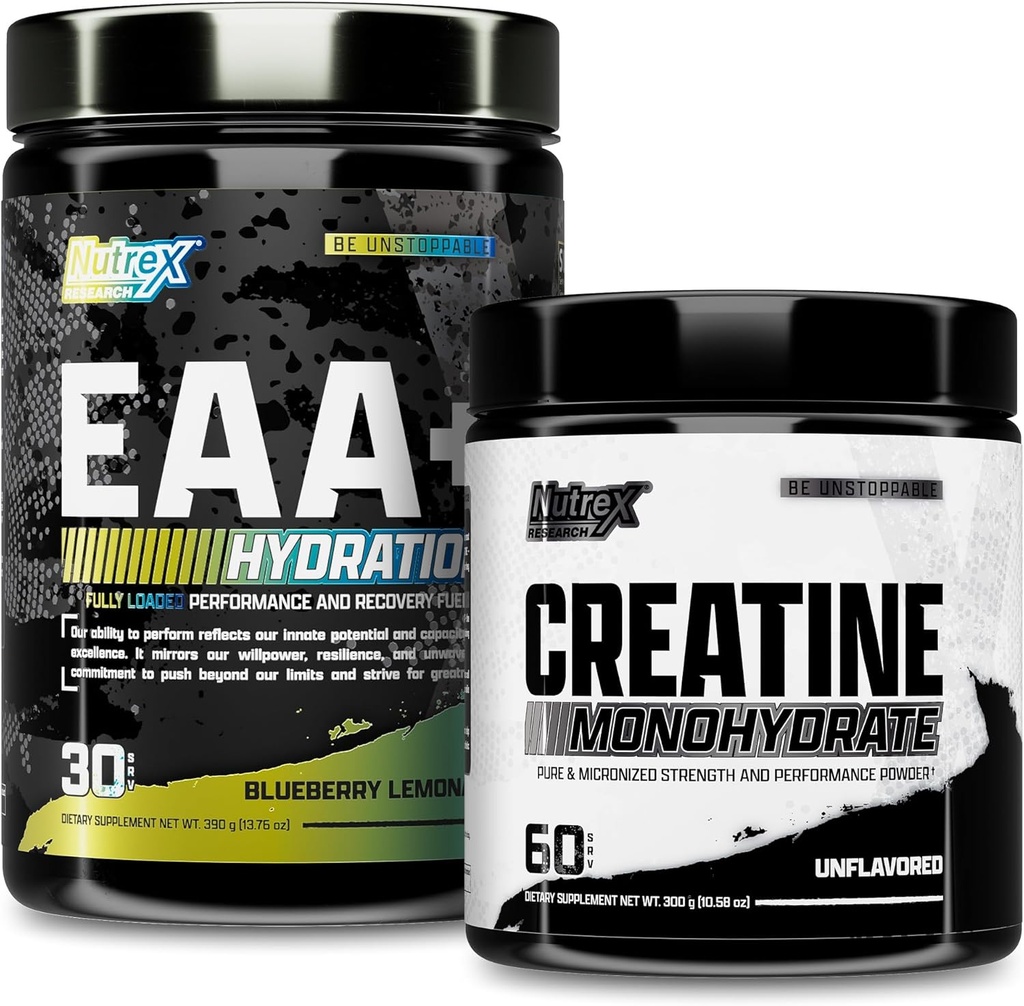 Nutrex Forskning EAA Hydration Blåbær Lemonade Aminos & Creatin monohydrat pulver