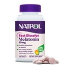 Natrol Fast Opløs Melatonin 10 mg, Melatonin Kosttilskud til afslappende søvn, Sovestøtte til voksne, 100 Citrus- fyldte tabletter, op til en 100 dages forsyning