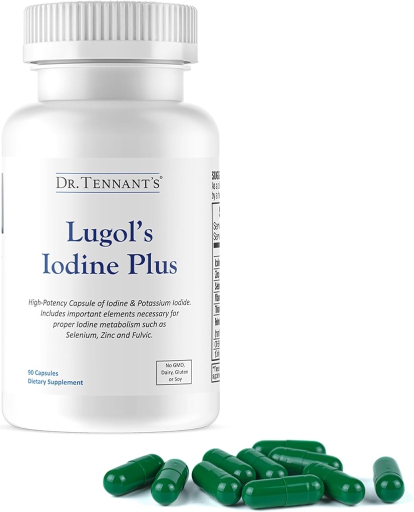 Dr. Tennant 's Jod Supplement Plus Note 124; Lugol' s Jod & Kalium Iodid med essentielle co- faktorer Selenium, Zink & Fulvic Acid