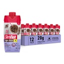 SlimFast Protein Shake, NEW Milk Chocolate- 20g Protein, Meal Erstatning Shake Klar til at drikke, High Protein med lav Carb og lavt sukker, 24 Vitamin og mineral, 11 Fl Oz (pakke med 12)
