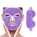 ZNÖCUETÖD Cooling Ice face eye Mask for Reducing Puffiness, Tasker Under Øjne, Sinus, Rødme, Smerte Relief, Mørke cirkler, Migræne, Hot / Cold Pack med Soft Plush Backing (lilla (1 * Eye Mask + 1 * Ansigt Maske))