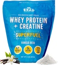 B.rad Superfuel - Græs Fed Whey Protein Isolate Boostet med Creatin • 124; Farm- Fresh, Easy- to- Digest, Rene Ingredienser • 124; 2 Pund • 124; 100% USA • Sourced • 124; Vanilla Bean