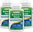 Bedste Naturals, Brewers Gær, 7-1 / 2 Korn med vitamin B1, vitamin B2, 1000 mg 240 tabletter (240 greve (pakke med 3))