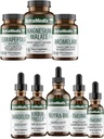 NutraMedic Herbal Kosttilskud til fuld Body Detox, Cleanse & Energy Support - Cowden + Support Program, Måned 1 - Magnesium Malat, Proteolytic Enzymes og mere til mikrobiel balance