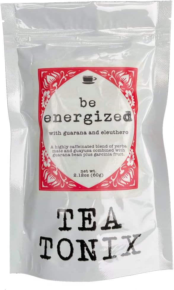 BE ENERGIGISERET Yerba Mate te med Guarana, Eleuthero, og Garcinia 60g (2.12oz) - HØJT CAFFEINERET til en boost af energi