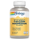 SOLARAY Calcium Magnesium supplement, Magnesium & Calcium kosttilskud til kvinder og mænd, 2: 1 Ratio, Knoglesundhed & Styrke, Vegan, Høj Absorption, 60- dag garanti, 45 Servering, 180 VegCaps