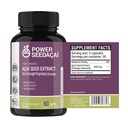 Power Seed Acai - nitrogenoxid booster. Understøtter blodgennemstrømning, blodsukkerniveauer, metabolisk funktion & energi. Super Strong Antioxidant. Kaffefri. Patenteret formel 124; 60 kapsler