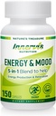 Energy & Mood Supplement - Boost Energy & Reducere træthed, Support Afslapning - 150 kapsler - Non-GMO, 3. part testet - Innervis Nutrition