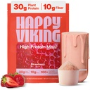 Happy Viking Strawberry Protein + Superfoods Powder, created by Venus Williams, 20G Protein, Low Carb, Keto, Vegan, Gluten- Free, Non- GMO, Superfoods, Complete Meal Erstatning, 1 Canister (24 oz.)
