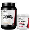 BPN Vegansk jordnøddesmør Cookie Protein + Strong Reds Jordbærbundle