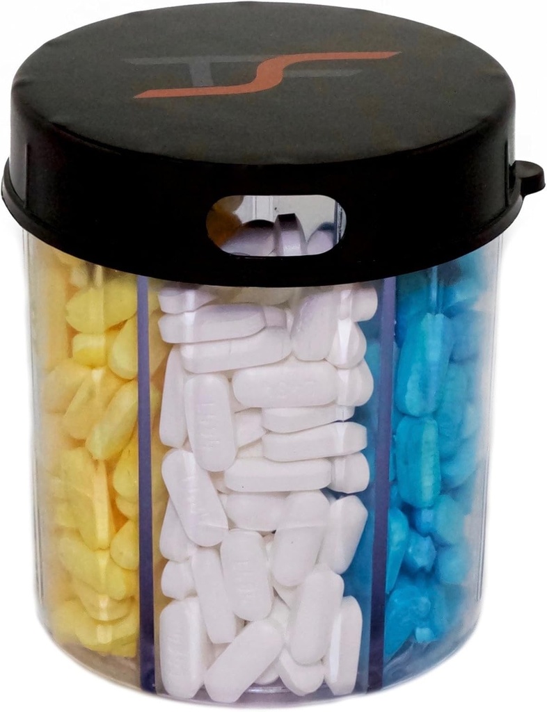 TSF Rejse Pill Vitamin Medicin Holder Dispenser Organizer Opbevaring