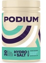 Podium Nutrition, Instantized BCAA Powder, Hydro og salt, Blue Razz Slushie, 30 Servere, Elektrolytter, Hydration, Inddrivelse