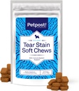 Pepost Tear Stain Remover Soft Chews for Dogs against 124; 90 Count Cheese Flavor Hund Tear Stain Support 124; Gentle Eye Care for White Dogs & Light Breeds