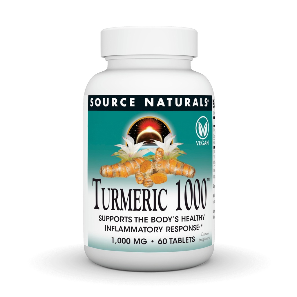 Kilde Naturals Gurkemeje 1000, understøtter kroppens sunde inflammatorisk respons *, 1000 mg - 60 tabletter