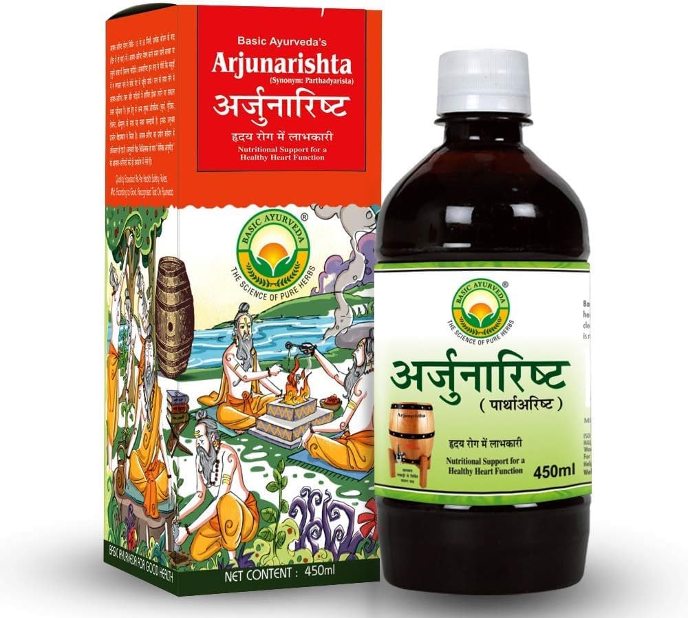 THRU Arjunarishta Syrup • 124; 450ml • 124; Hypertension • 124; Brystproblem • 124; Opretholde Kolesterolniveau • 124; Urtehjerte • 124; Forbedre mave-sundhed