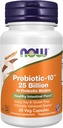 Now Foods Supplements, Probiotic- 10 ™, 25 Millioner, med 10 Probiotiske Strops, Dairy, Soy og Gluten Free, Strain Verified, 50 Veg Kapsler