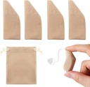 Nuanchu 2 pakker høreapparat Comfort Protection with Storage Bag Hearing Aid Cover Fits 1 "til 1,25" Beskyt forstærkere fra Dirt, Sweat, Wind (Fits 1 "til 1,25", Khaki)