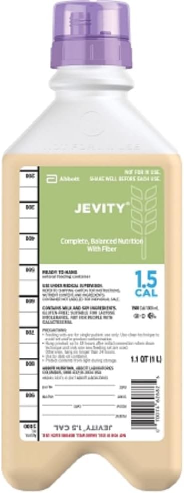 Jevity 1.5 Cal med Fiber og sikkerhed skrue stik, Klar til at hænge, Institutional 1000 ml 62681 Qty 1