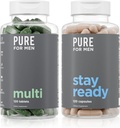 Ren for mænd Original Stay Ready Fiber Supplement (120 kapsler) + Vegansk Multivitamin (120 kapsler)