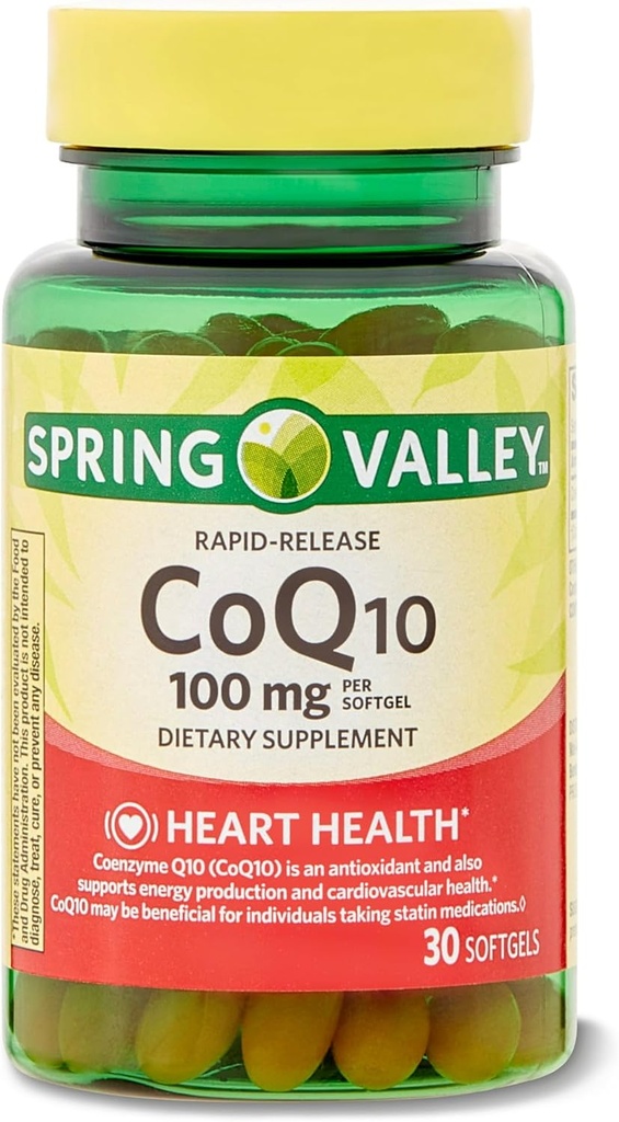 Rapid- Release CoQ10 Kosttilskud, 100 mg, 30 Tælling