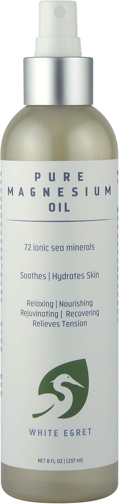 Hvid EGRET olie Magnesium Pure, 8 FZ