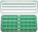 Zoksi Månedlig Pill Organizer 1 gang om dagen, 30 dag Pill Box Organizer En gang om dagen, En måned Stor Pill sag for rejser, 31 dag Daglig Medcin Container for vitaminer, tillæg og medicin (Olive)