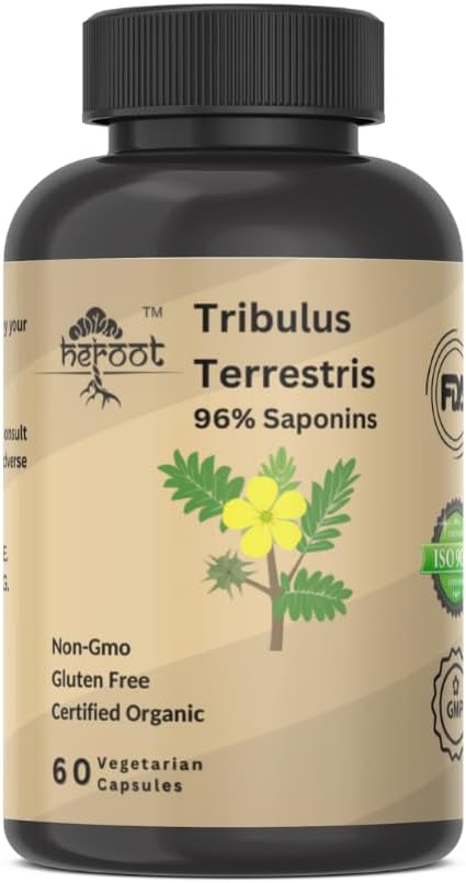 Tribulus Terrestris Supplement for mænd og kvinder Supplement Booster for energi, Vitality, Stamina & ydeevne (pakke med 60 kapsler)