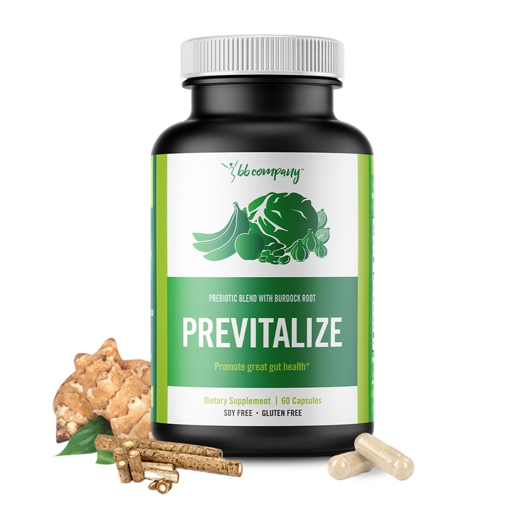 BB Company Previtalize 124; Prebiotics for Women, Prebiotic Fiber for Gut Health, Digestive Health