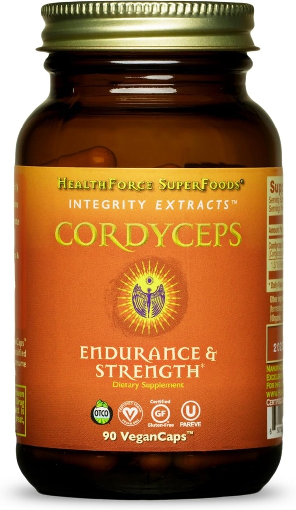 HealthForce SuperFoods Integrity Extracts Cordyceps – Capsules - 90 Vegan Capsules