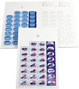 Månedlig Pill Organizer Cold Seal Medicin Blister kort - DIY Pharmacy Packaging for Medication, Disponible, Let at bruge, Just Fyld og Seal (31 Day- 6 pakker)