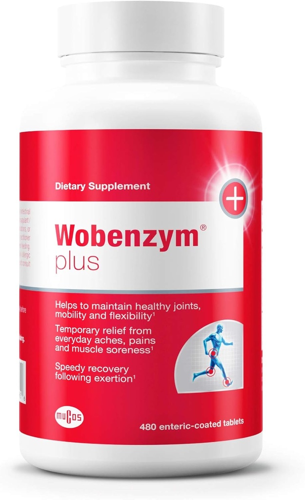 Douglas Laboratories Wobenzym Plus - Joint Support & Muscle Recover * y - Med Bromelain, Rutin & Trypsin - Proteolytiske enzymer - Enteric- Coated Tablets - 480 tabletter