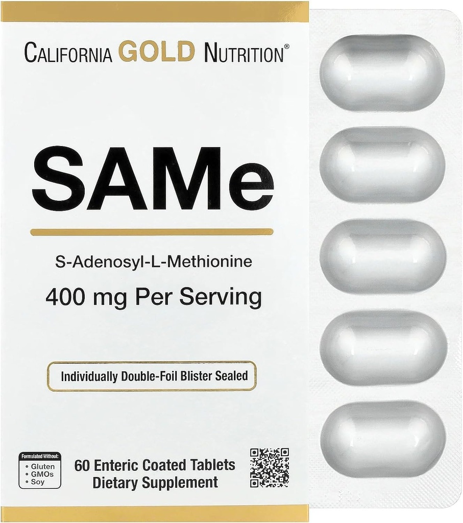 California Gold Nutrition Samme, Disulfate Tosylate, 400 mg, 60 Enteric Coated Tablets