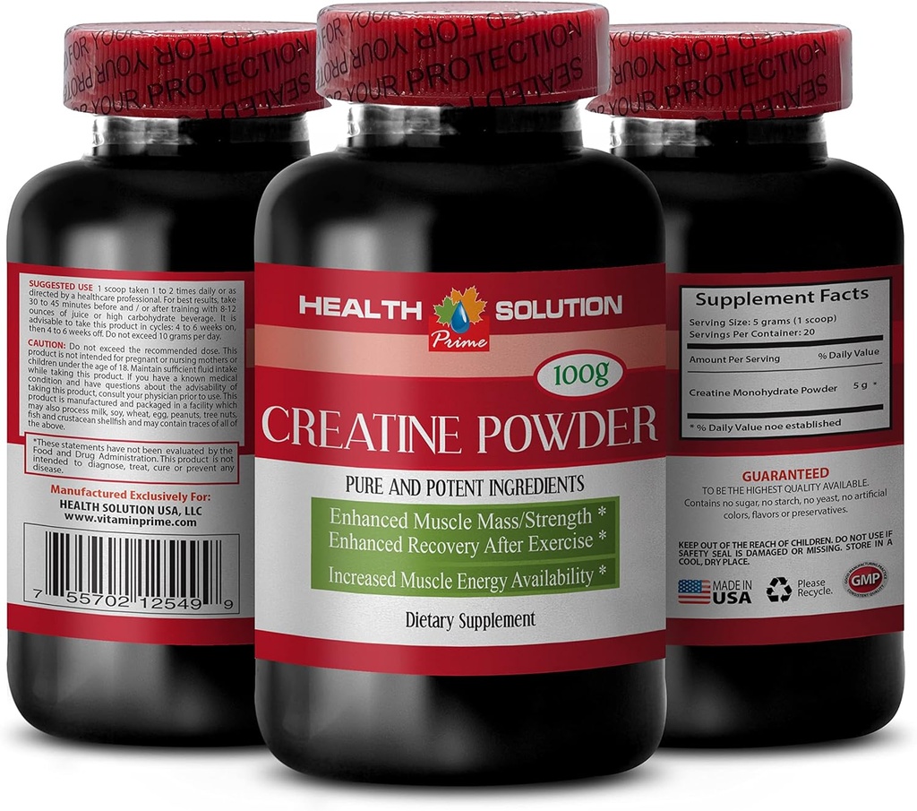 Kreatinmonohydrat organisk - CREATINE POWDER 100g - øge muskelvækst - kreatinmonohydrat pulver - kreatin mikroniseret monohydrat - kreatinmonohydrat 5g pulver - mikroniseret kreatin 1 Bot