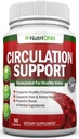 Blood Circulation Support - All Herbal Supplement for sund blodgennemstrømning, Arterier & Veins - Promodes Leg Comfort - Med Hawthorn, Niacin, L-Arginin, Slagterum, Cayenne Pepper, Horse Chestnut